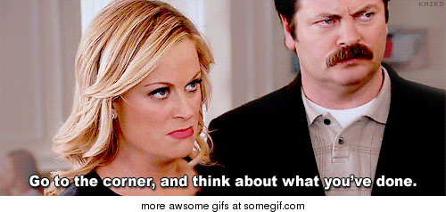 parks and rec go to the corner